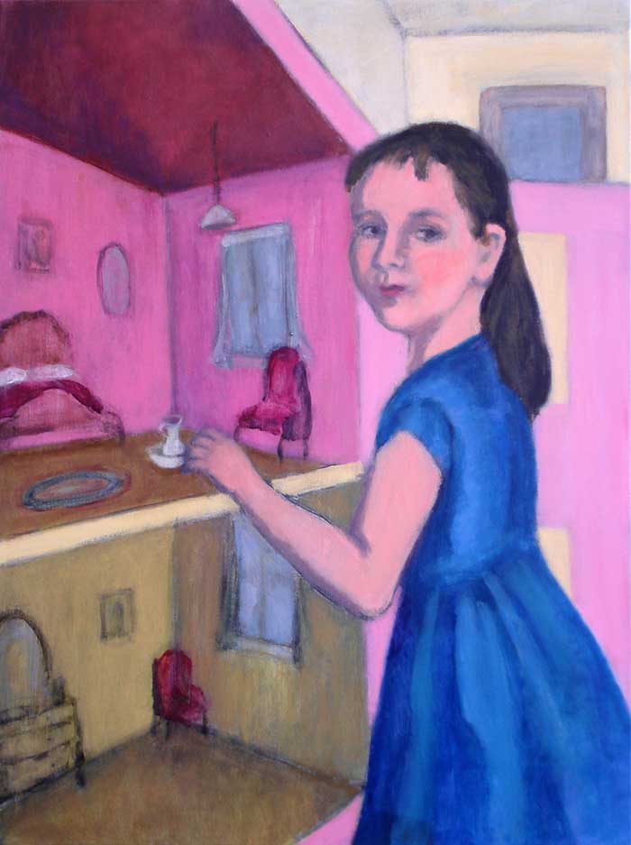 Mary Byrne, Girl and Dolls House 1,   art for sale
