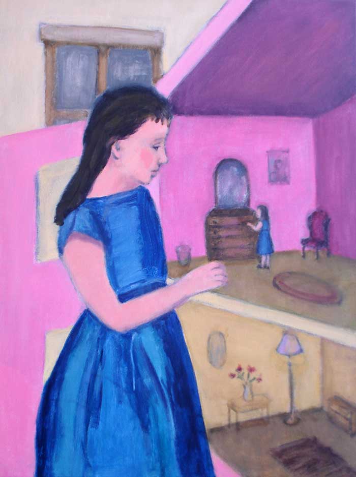 Mary Byrne, Girl and Dolls House 2,   art for sale