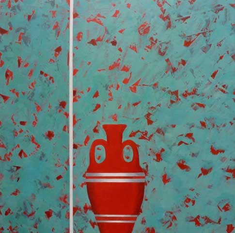 Beryl Miles, Still life with red amphora, 