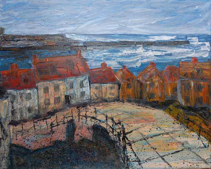 Susan West, Descending Whitby Steps 2,   art for sale