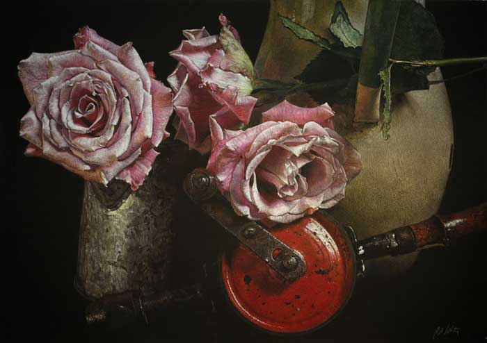 Patsy Whiting, Roses jugs and drill,   art for sale