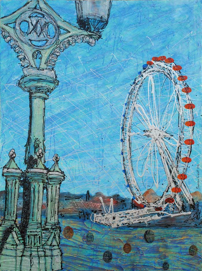 Susan West, Between London Eye credit crunch II,   art for sale